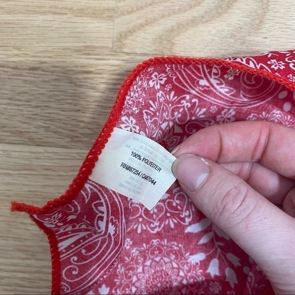 Dog Small Scarf Red White Pet Accessory - Picture 4 of 5